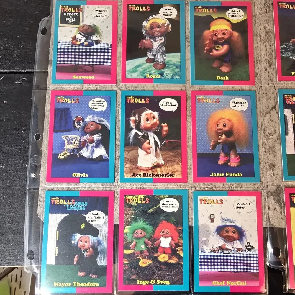 1992 Norfin Trolls Trading Cards Full Set Of 50 Vtg Y2K
